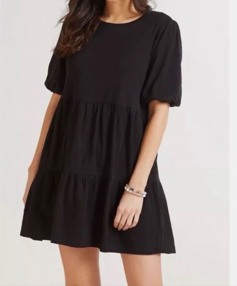 Evereve Sanctuary Babydoll Tiered Dress Size XS
